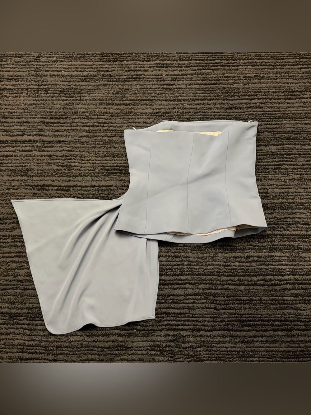 Zara Draped Bustier Strapless Pleated Top - Picture 2 of 7